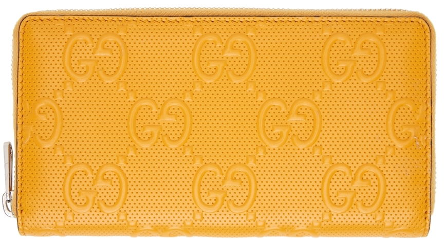 Gucci Yellow 'GG' Large Wallet