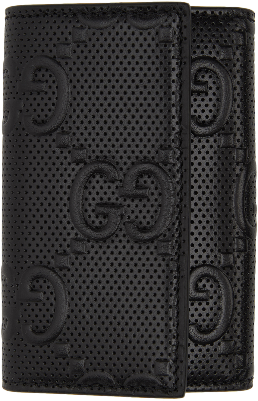 Gucci: Black 'Gucci Signature' Key Wallet | SSENSE
