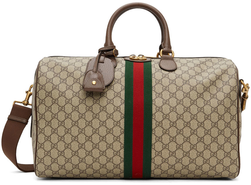 Gucci Beige Medium Ophidia Duffle Bag