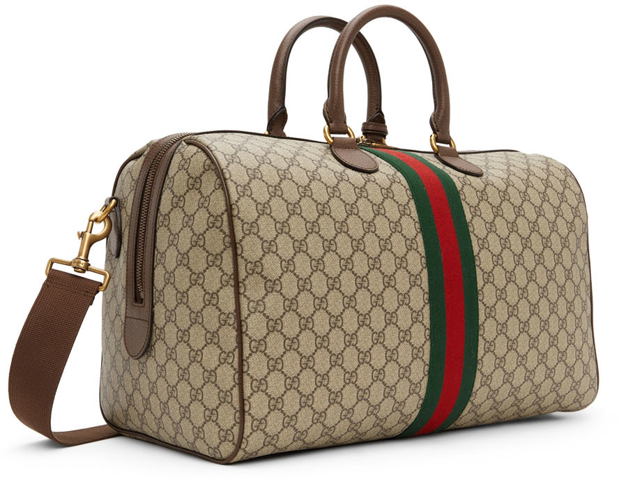 Gucci Beige Savoy Medium Ophidia Duffle Bag