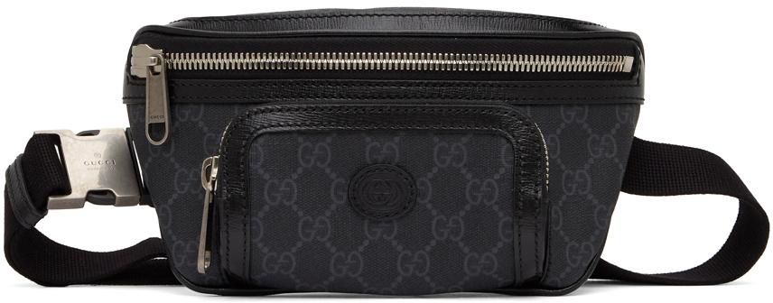 Gucci GG Supreme Large Belt Bag - Black Waist Bags, Bags - GUC1336400