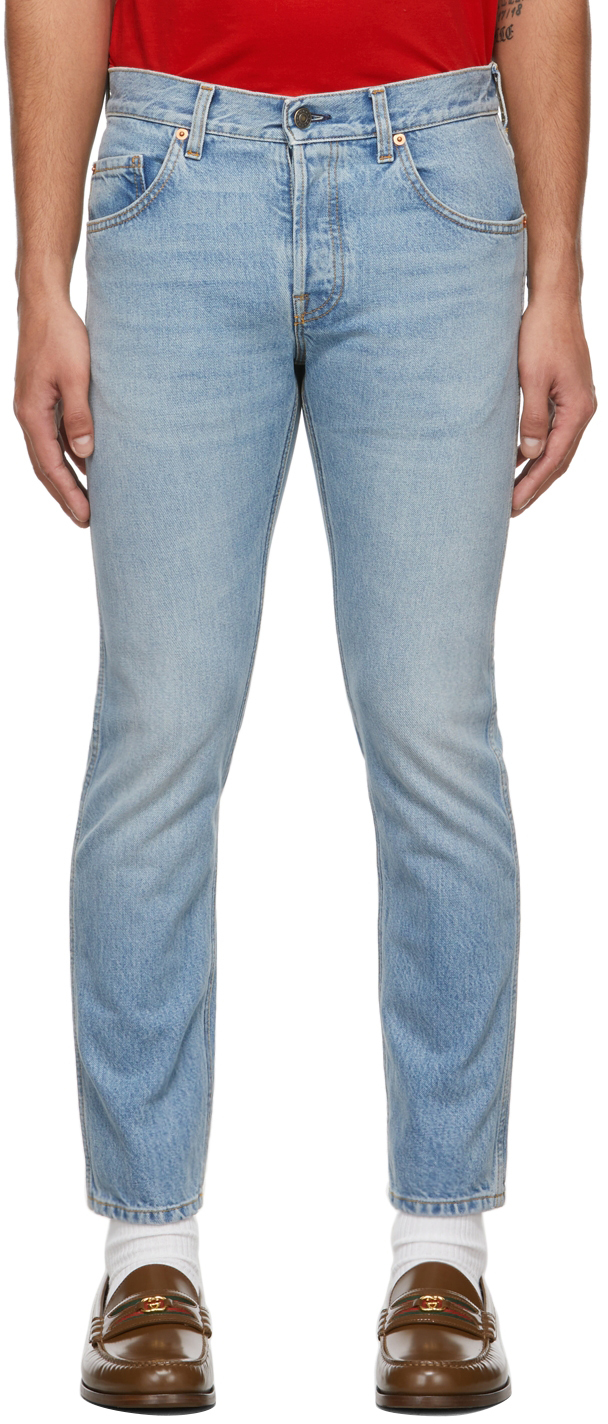 Gucci: Blue Tapered Jeans | SSENSE