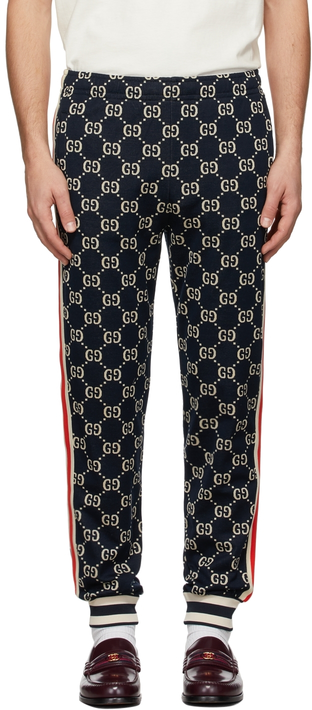 Gucci Blue Jacquard GG Lounge Pants