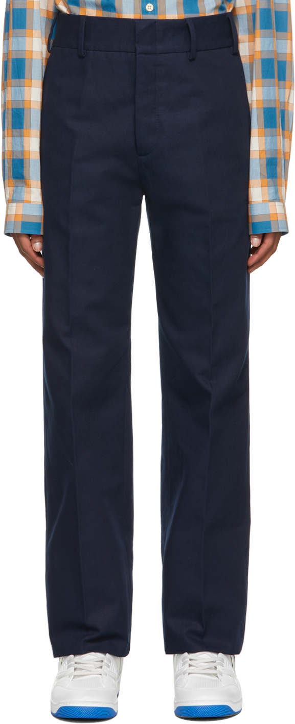 Gucci Navy Cotton Re-Edition Trousers