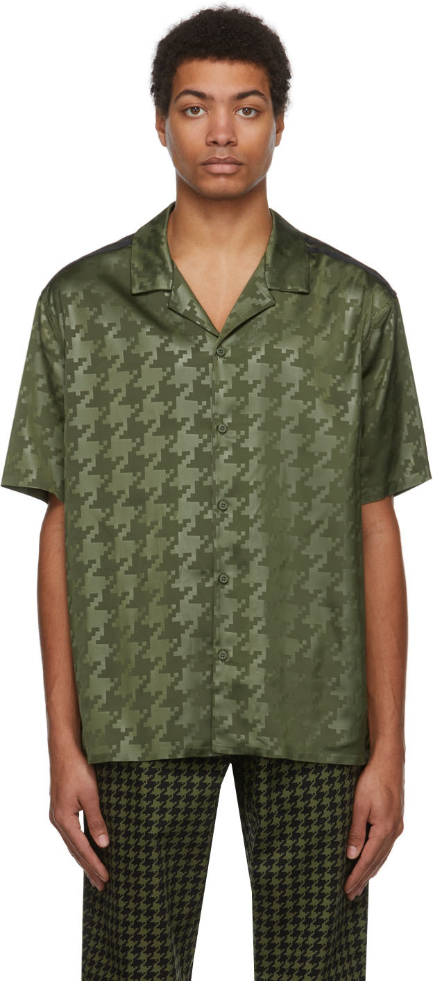 adidas x IVY PARK: Green Satin 2.0 Short Sleeve Shirt | SSENSE