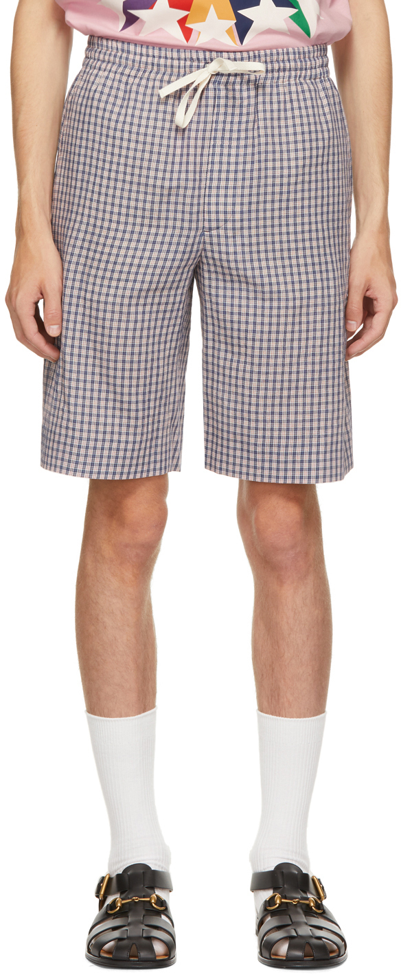 gucci shorts blue red