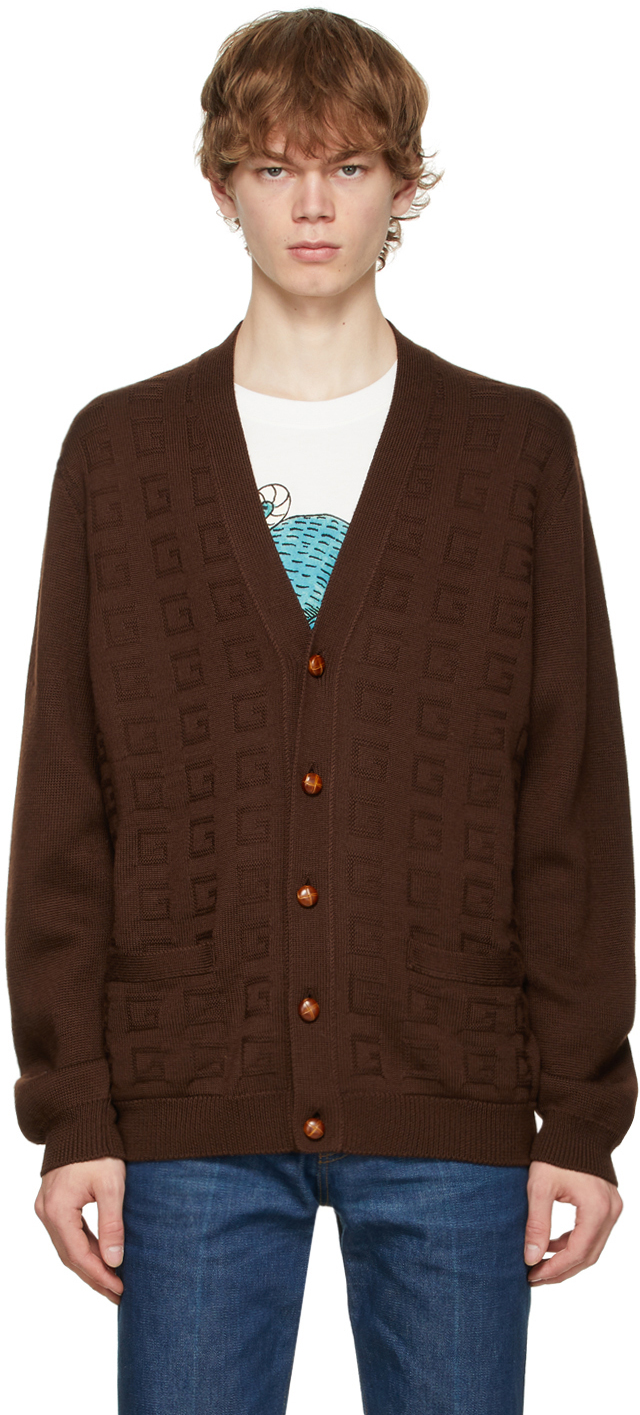 gucci brown cardigan