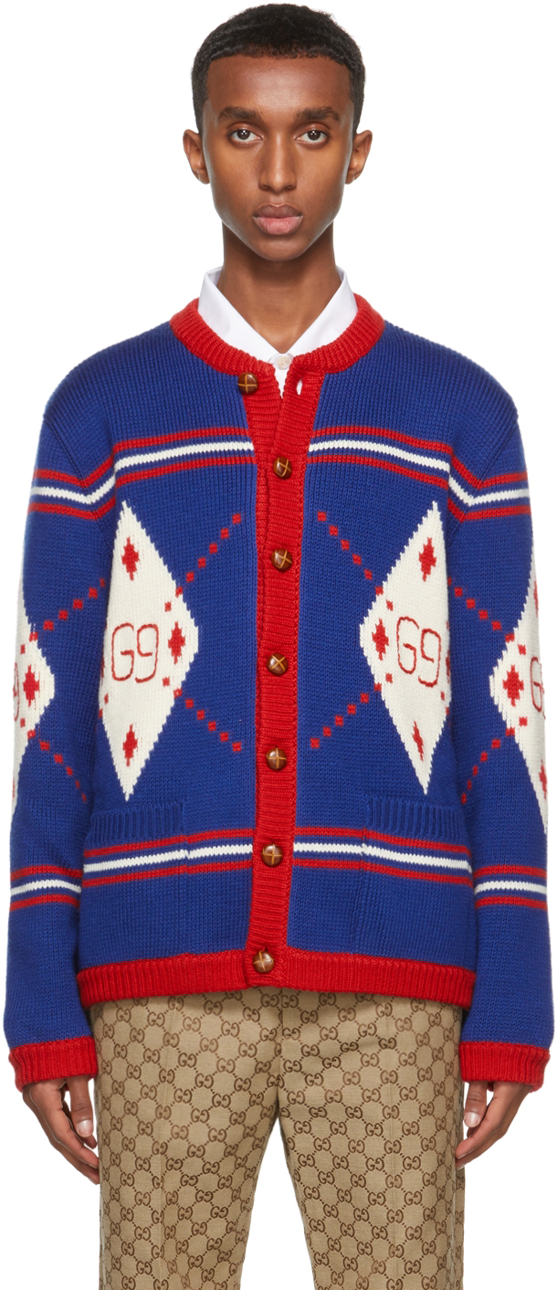 gucci argyle sweater
