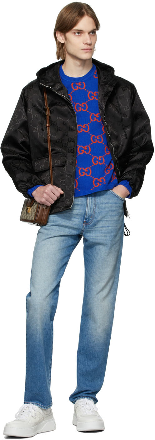 Gucci ブルー GG ニットセーター