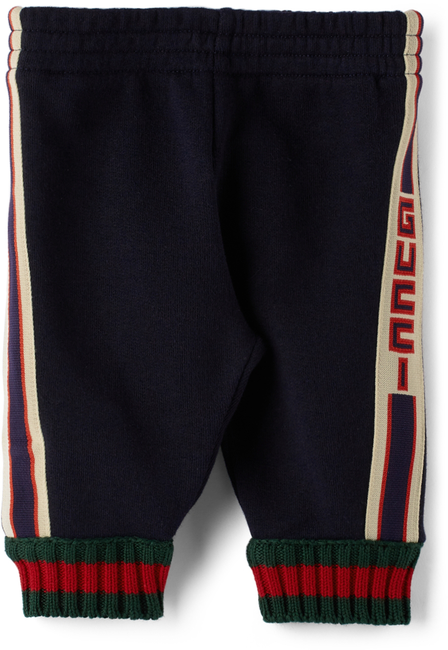 Gucci Baby Navy Cotton Lounge Pants