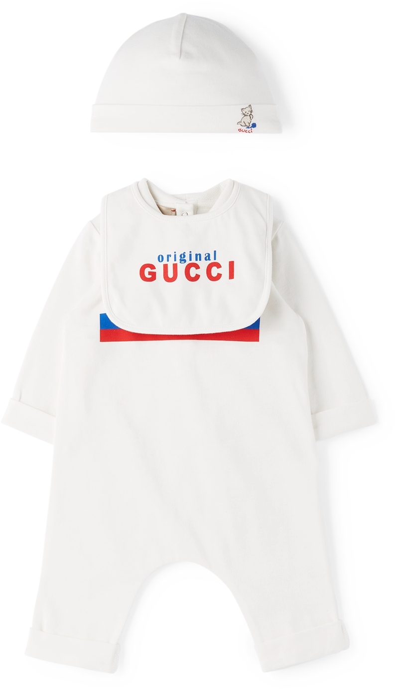 Baby Off-White 'Original Gucci' Bodysuit Set by Gucci