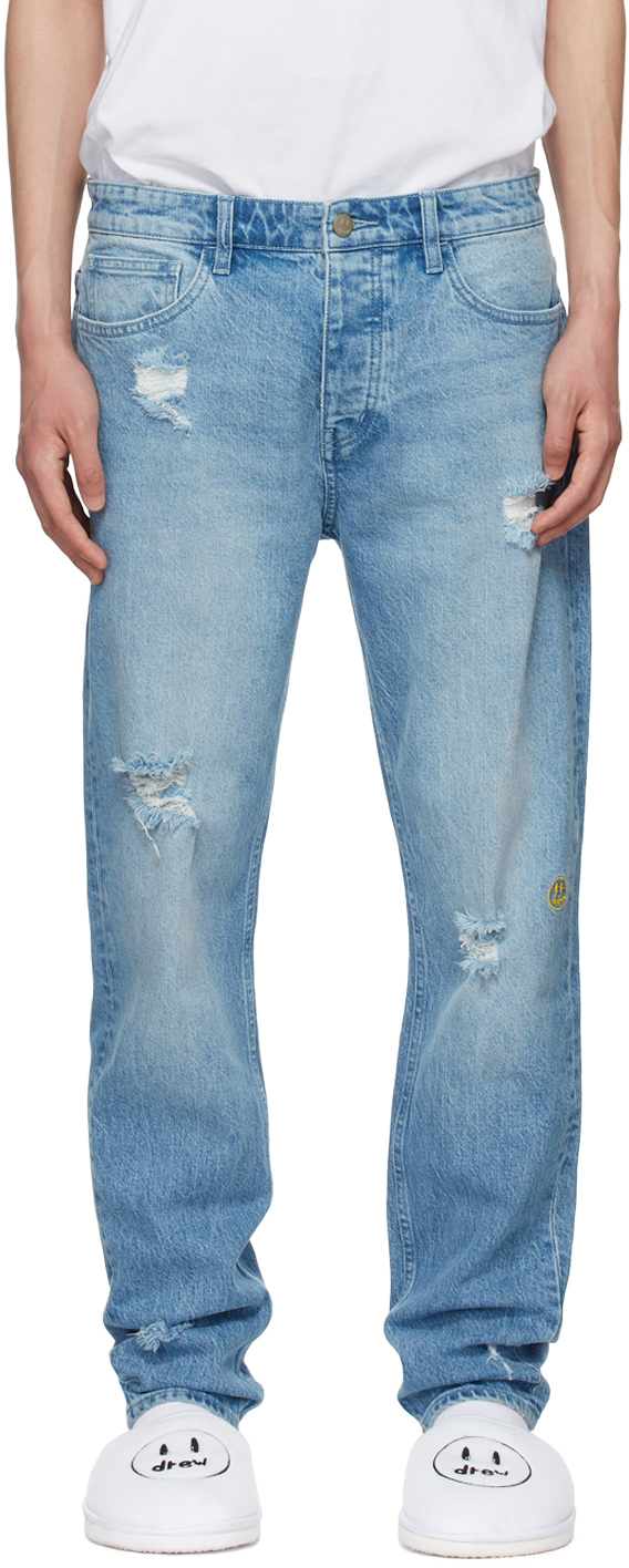 Ass Oprechtheid Deuk SSENSE Exclusive Blue Tapered Jeans by drew house on Sale