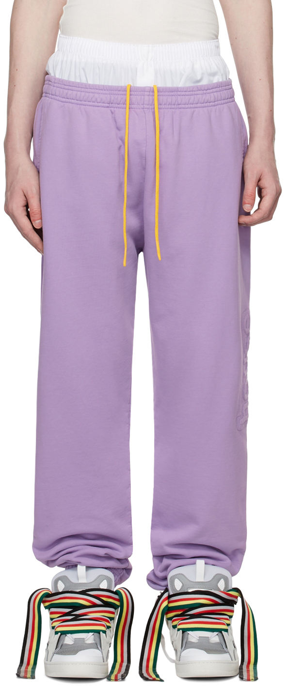 Drew House Ssense Exclusive Purple 'the Og House' Lounge Pants In Lavender