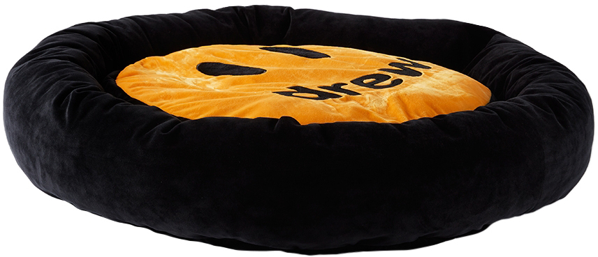 DREW HOUSE SSENSE EXCLUSIVE BLACK & YELLOW DOG BED 