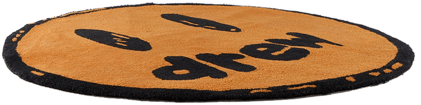 DREW HOUSE SSENSE EXCLUSIVE YELLOW & BLACK PAINTED MASCOT RUG