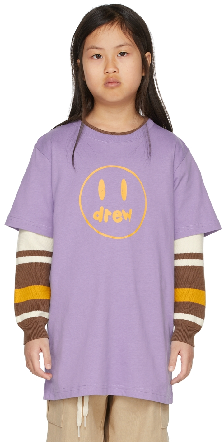 Ssense Abbigliamento Top e t-shirt T-shirt T-shirt a maniche corte SSENSE Exclusive Kids Purple Painted Mascot T-Shirt 