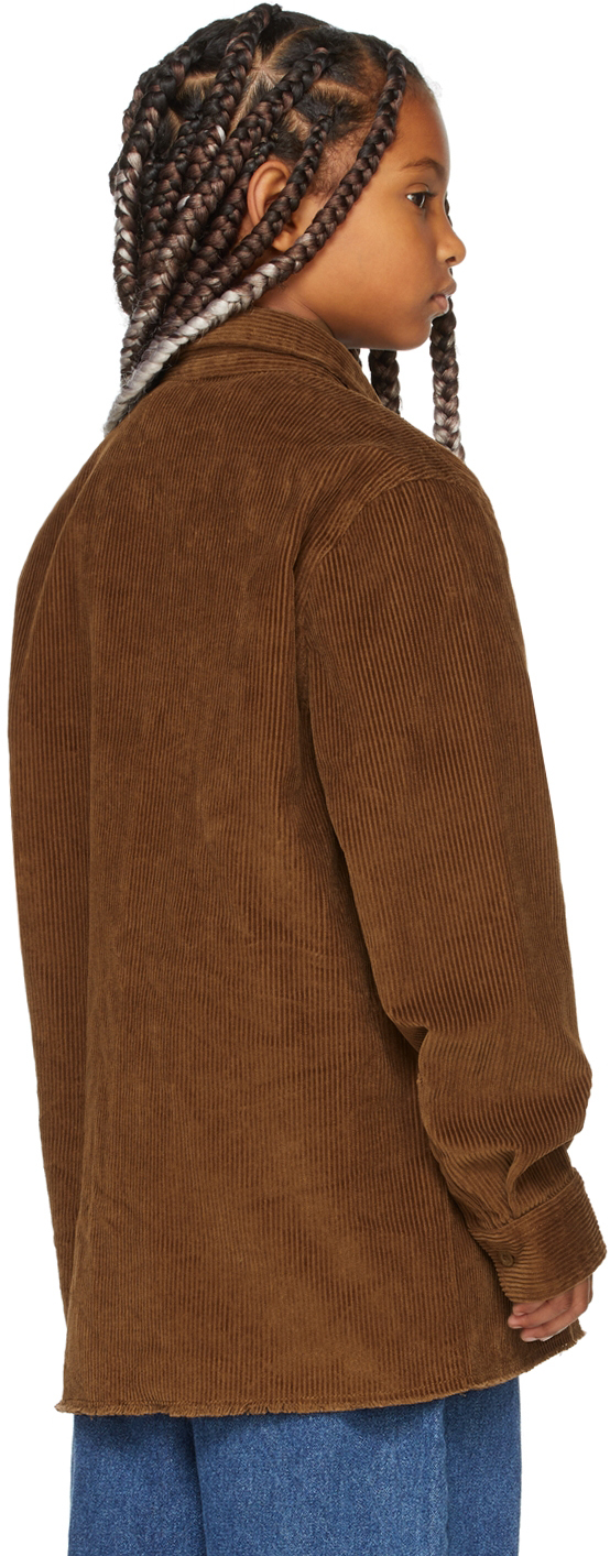DREW HOUSE SSENSE EXCLUSIVE KIDS BROWN PAINTED MASCOT SHIRT 