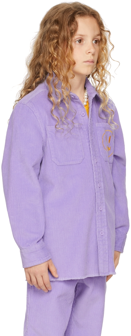 DREW HOUSE SSENSE EXCLUSIVE KIDS PURPLE PAINTED MASCOT SHIRT 
