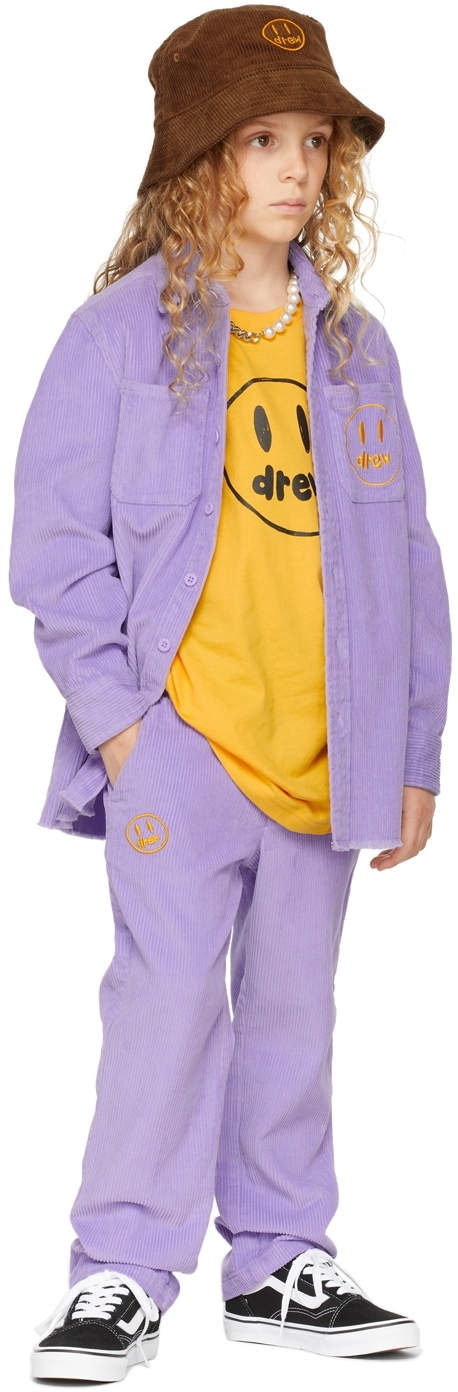 DREW HOUSE SSENSE EXCLUSIVE KIDS PURPLE PAINTED MASCOT SHIRT 