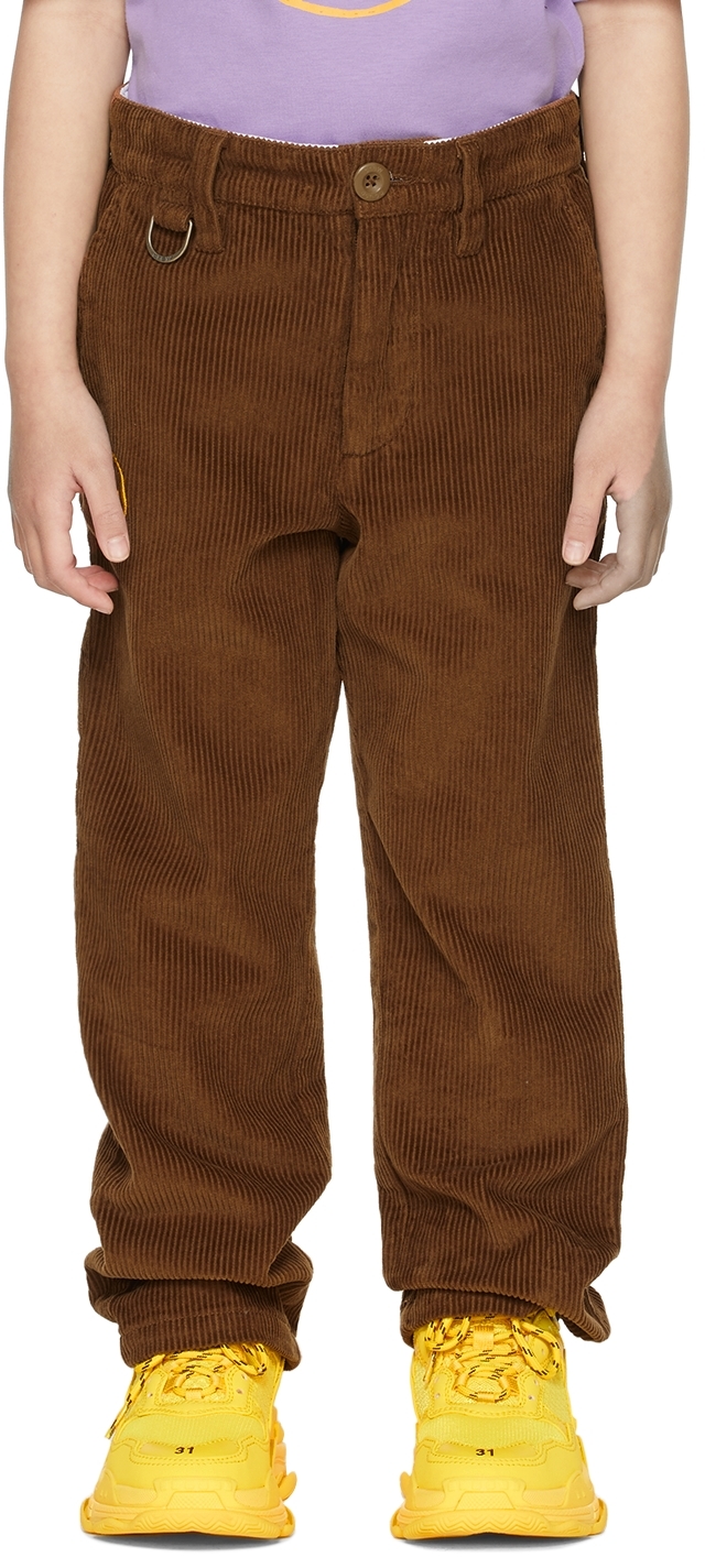 Drew House Ssense Exclusive Kids Brown Painted Mascot Trousers