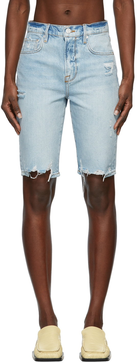 FRAME Blue 'Le Vintage Bermuda' Shorts