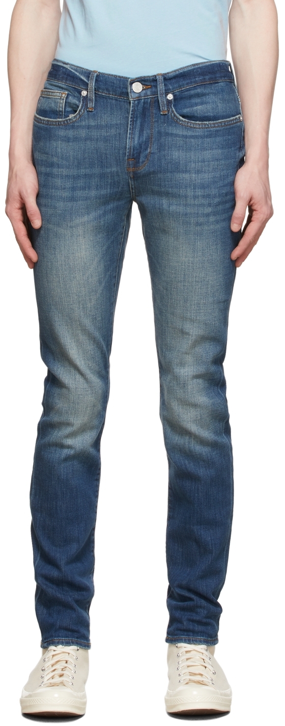 Blue 'L'Homme Skinny' Jeans by FRAME on Sale