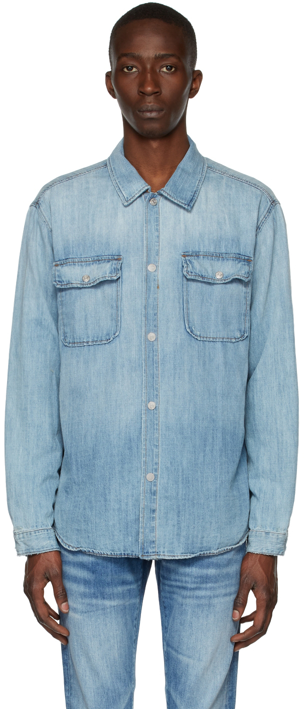 Blue Denim Shirt by FRAME on Sale