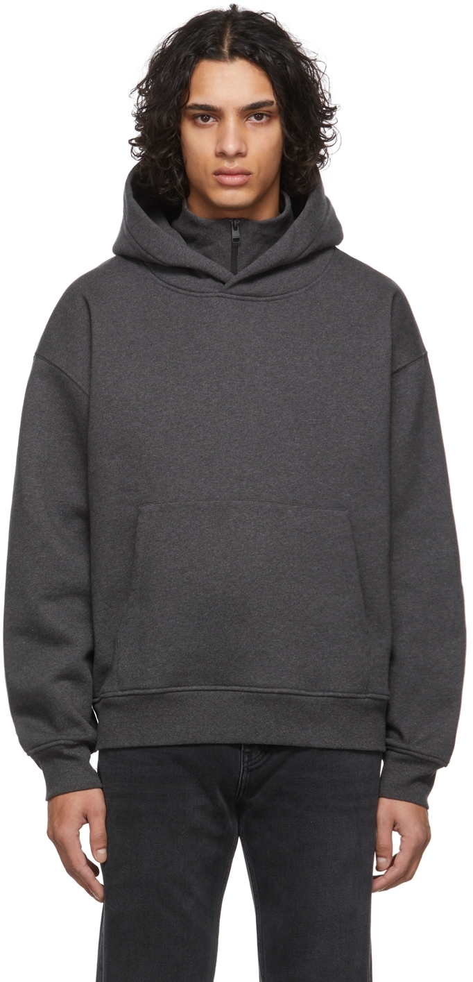 FRAME Quarter Zip Hoodie in Surplus | Smart Closet