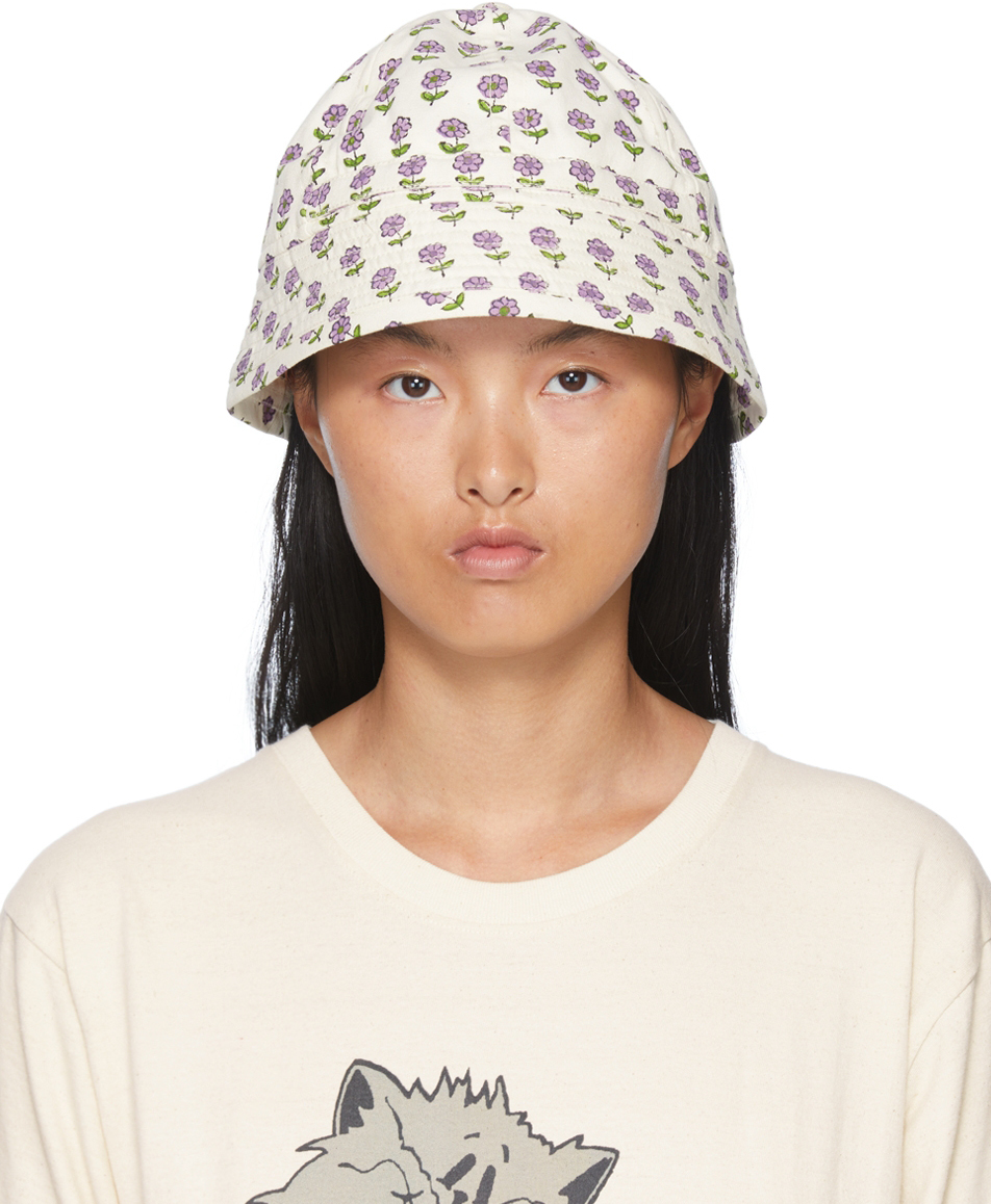 Off-White Hill Beach Hat by Gentle Fullness on Sale