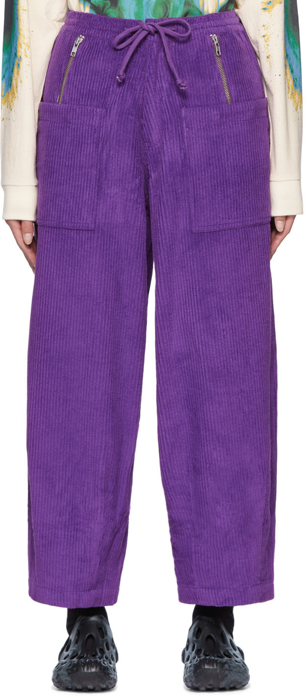 Purple Organic Cotton Trousers