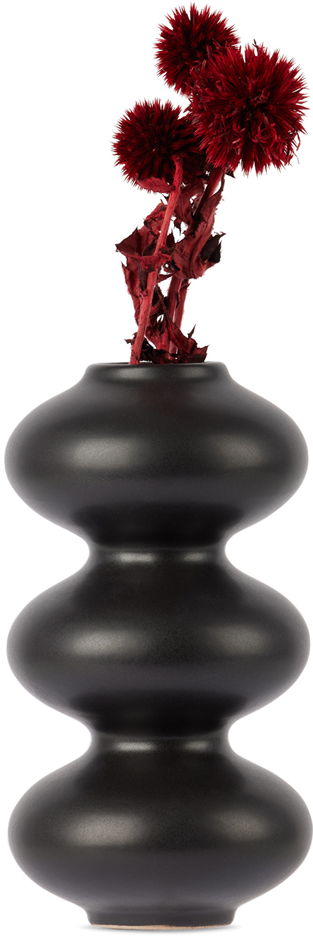 Forma Rosa Studio Matte Black Wave Form Vase