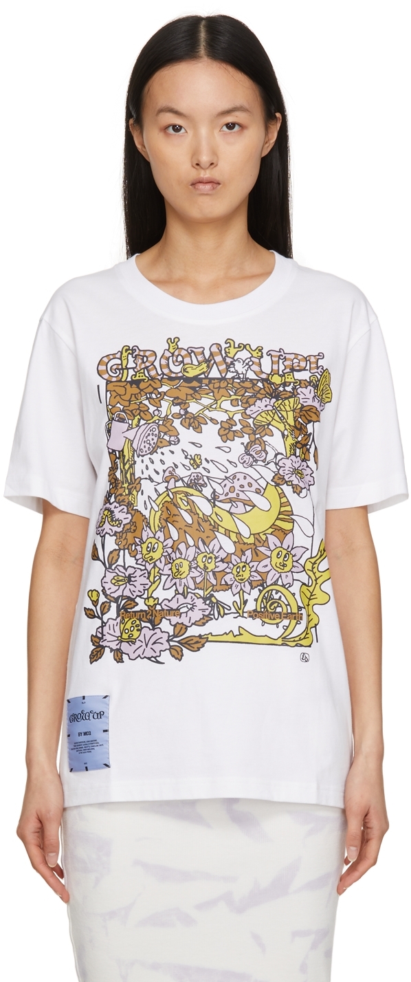 MCQ White Forest Party T-Shirt
