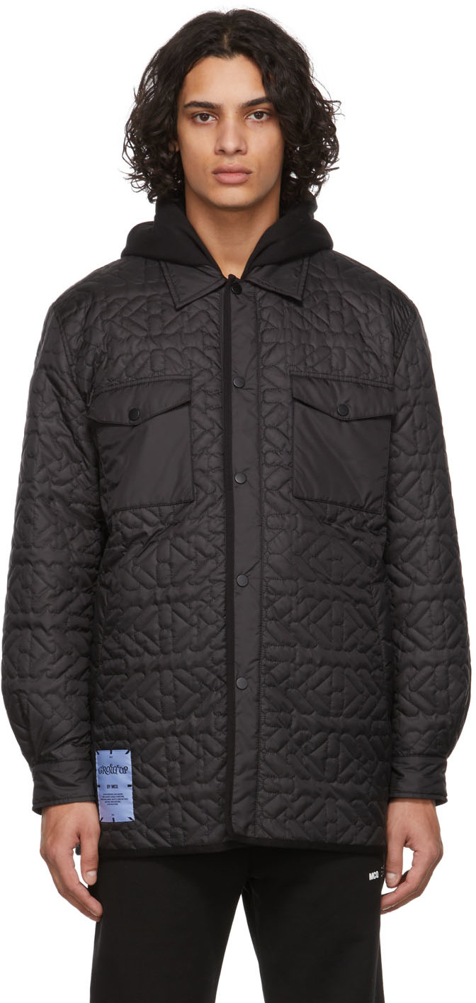 MCQ Black Quilted Overshirt Jacket