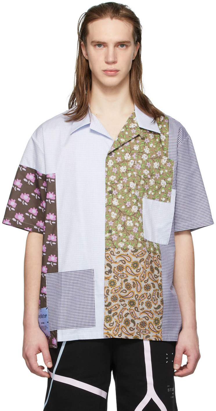 新品未使用】patchwork oversized shirt | vrealitybolivia.com