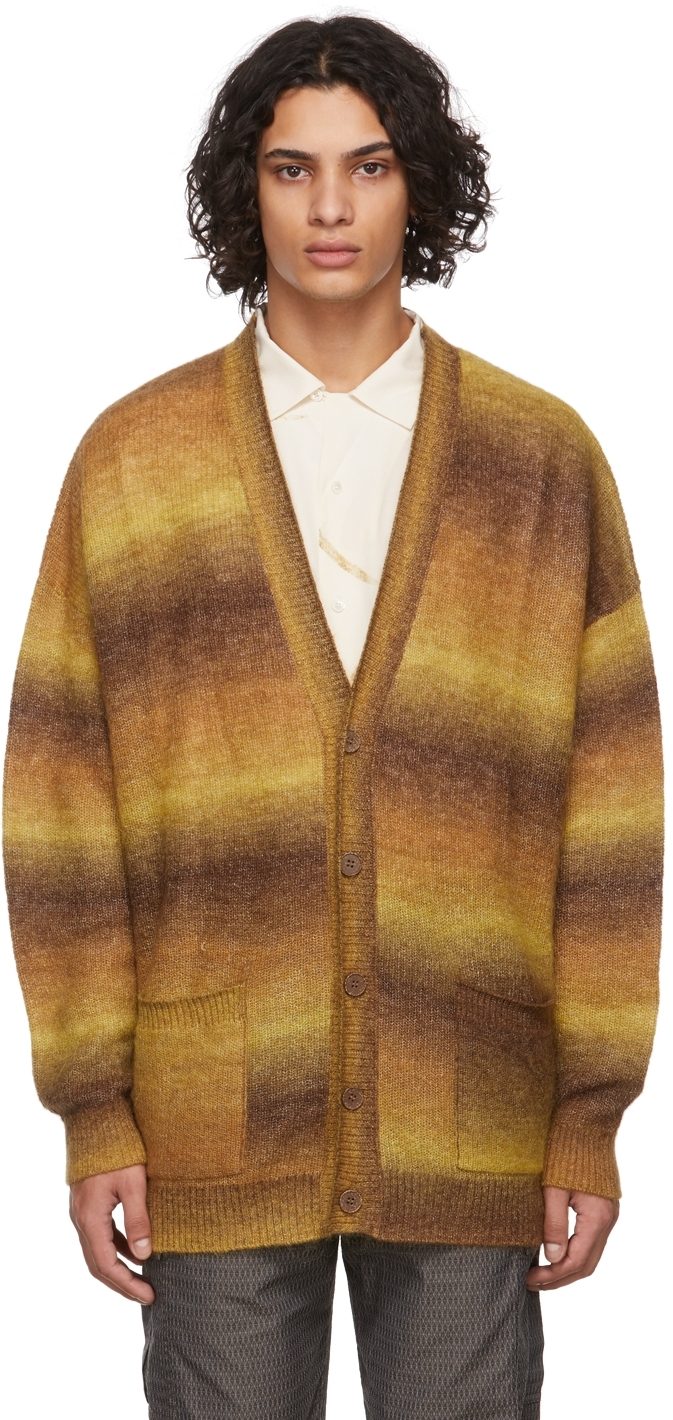 MCQ Brown Mohair Oversized Cardigan