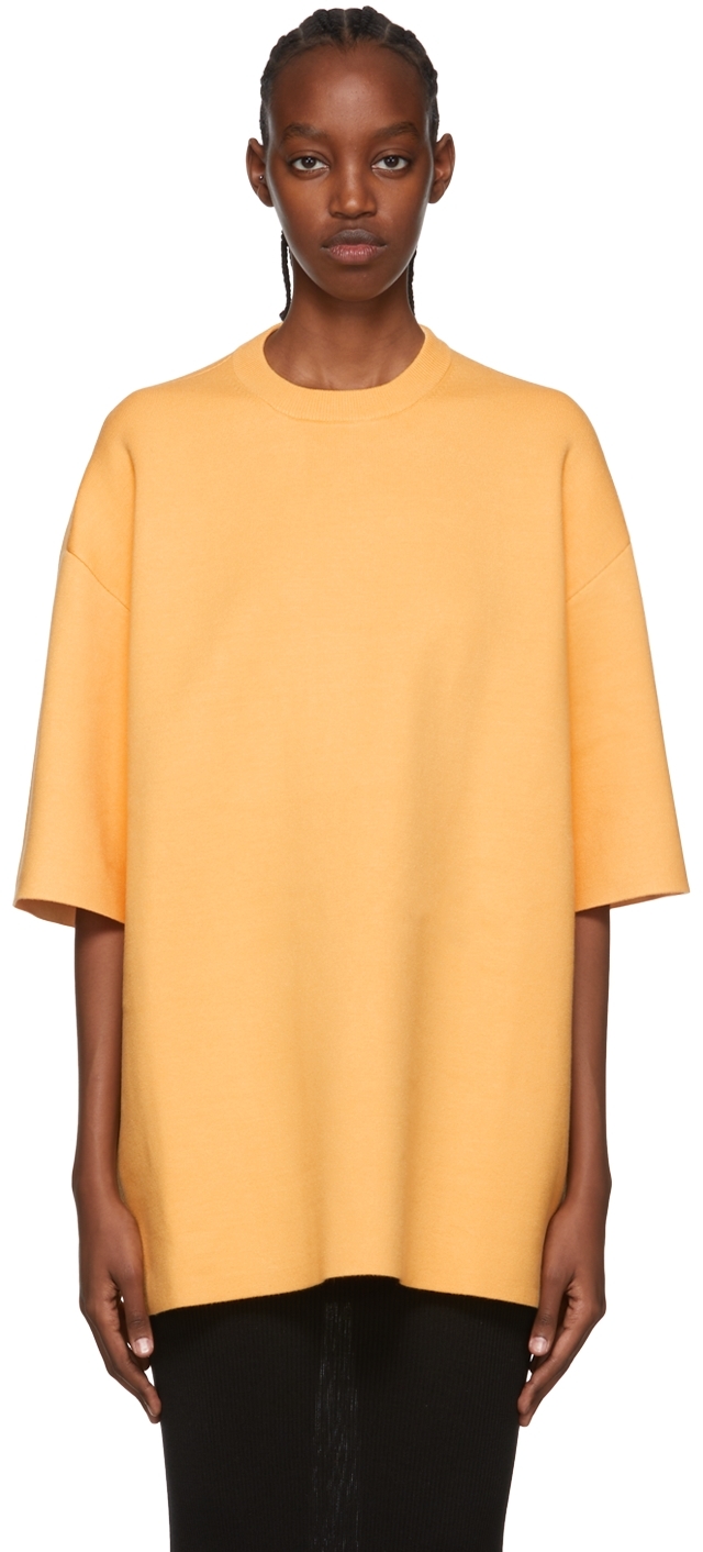 Peter Do Orange Viscose T-Shirt