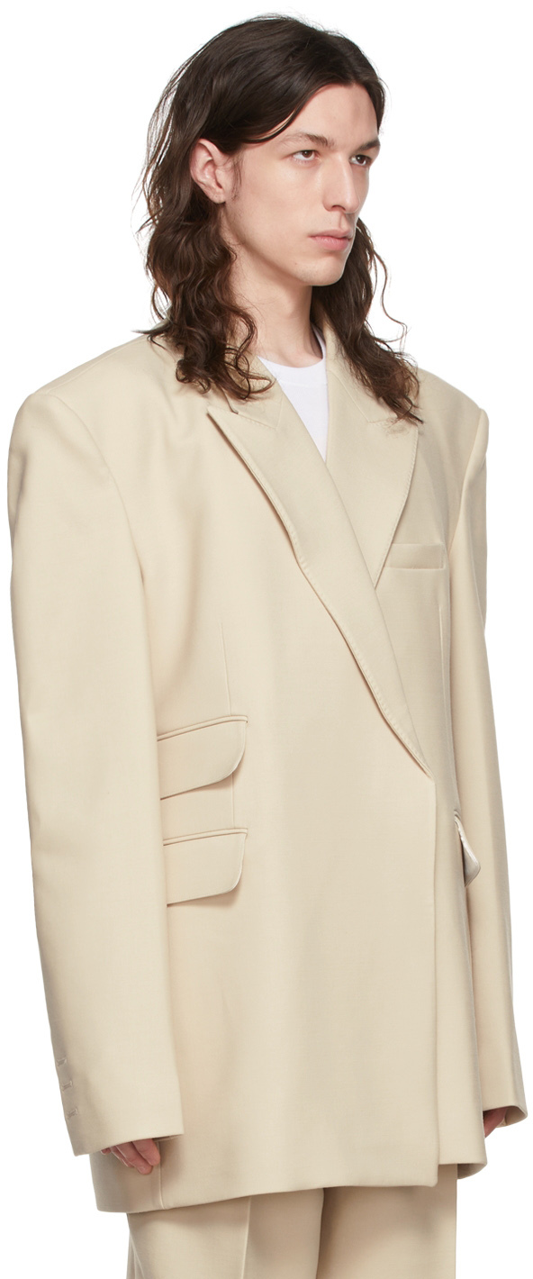 Peter Do Beige Virgin Wool Blazer | Smart Closet