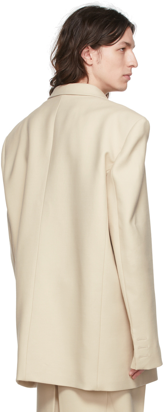 Peter Do Beige Virgin Wool Blazer | Smart Closet