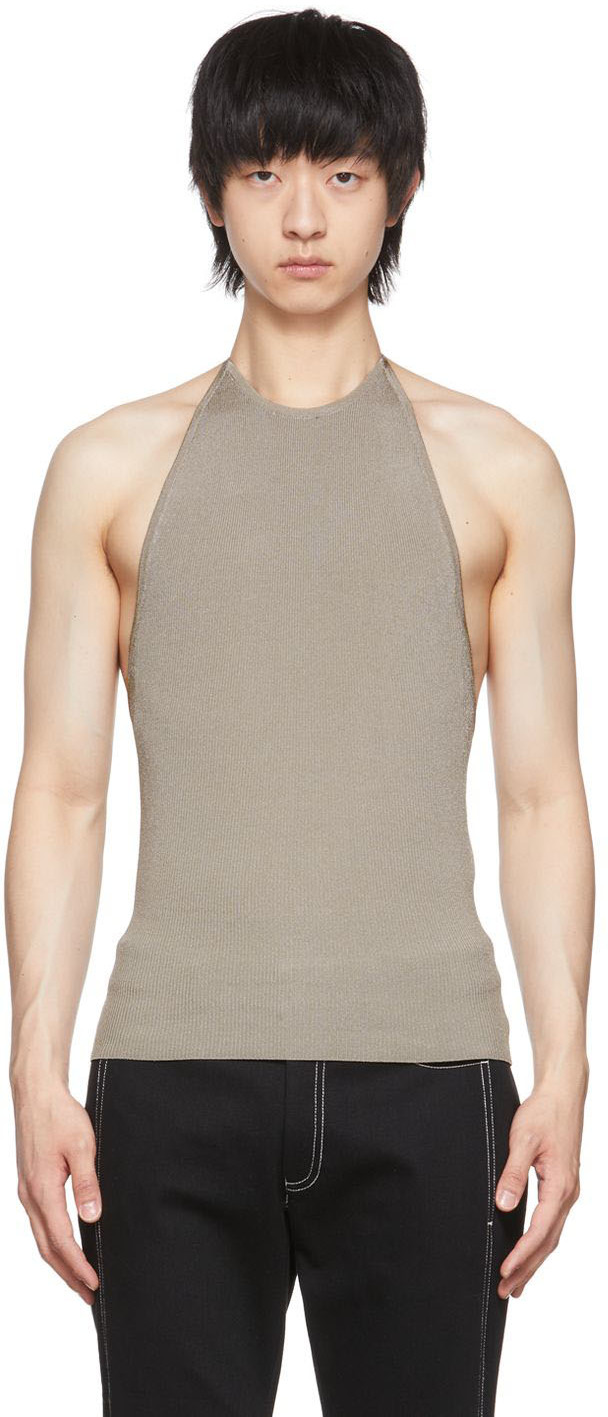 Grey Viscose Tank Top