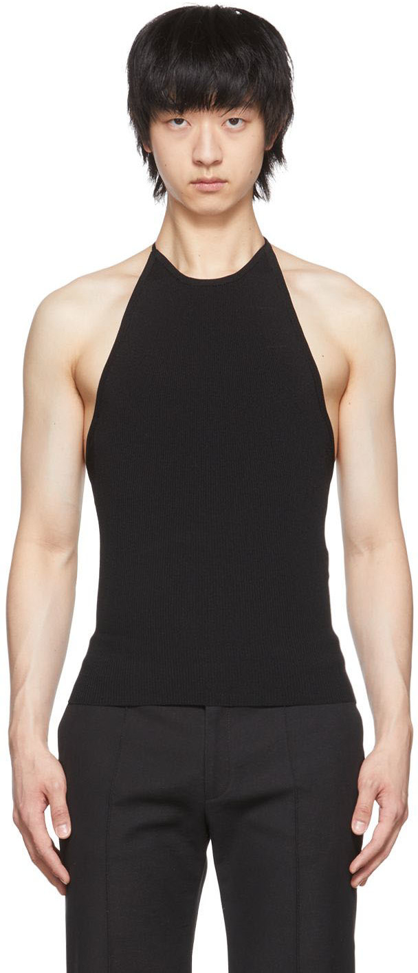 Black Viscose Tank Top