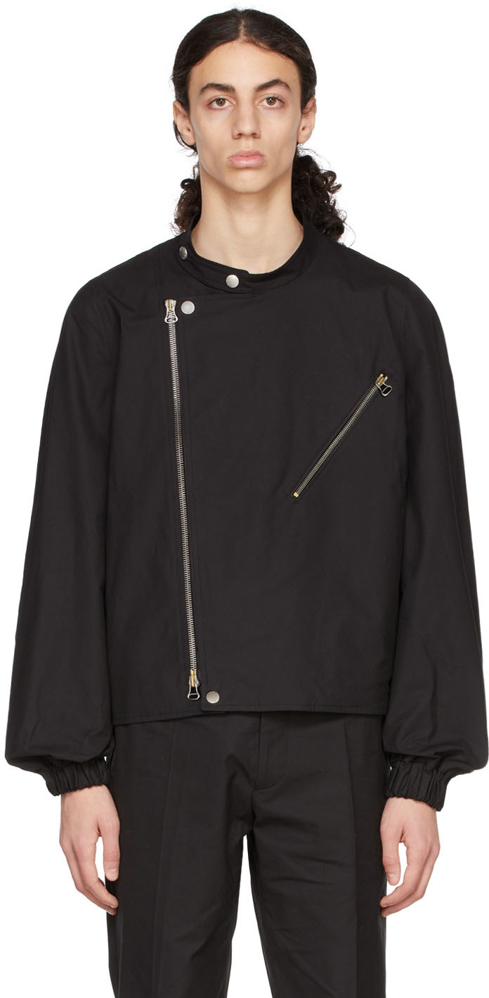 3MAN: Black Cotton Jacket | SSENSE