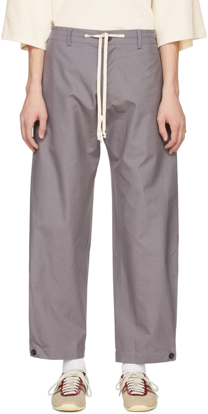 3MAN Grey Cotton Trousers