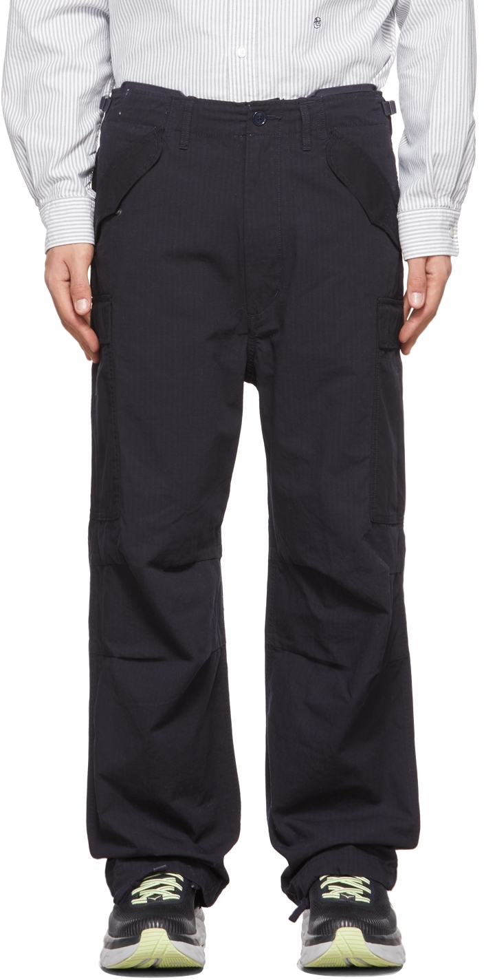 Nanamica: Navy Ripstop Cargo Pants | SSENSE UK