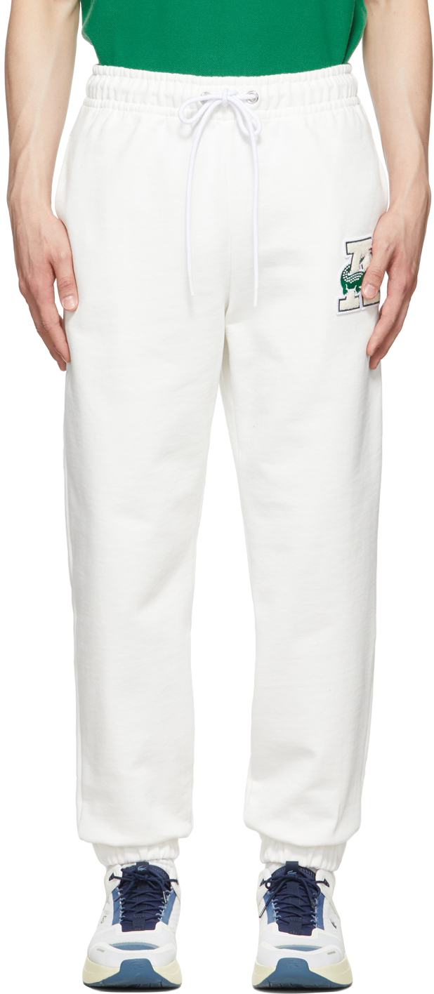 Awake NY White Lacoste Edition Cotton Lounge Pants