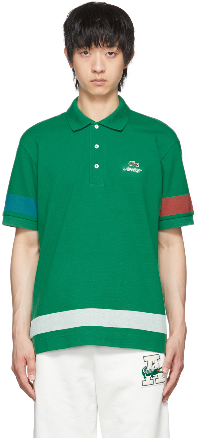 Awake NY: Green Lacoste Edition Cotton Polo | SSENSE