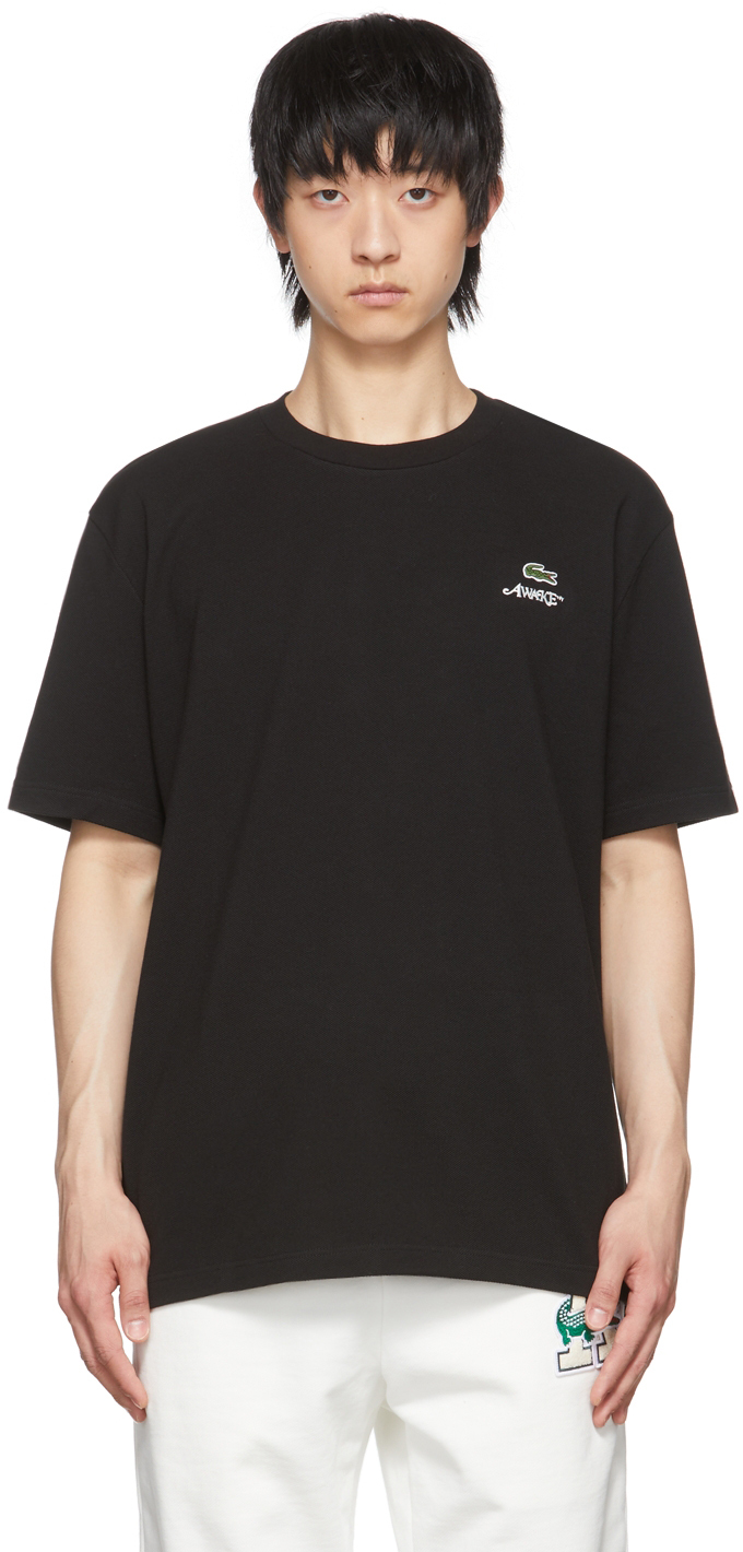 Awake NY Black Lacoste Edition Cotton T Shirt   Smart Closet