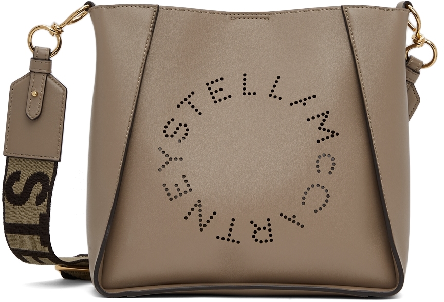 Stella McCartney Taupe Logo Crossbody Bag