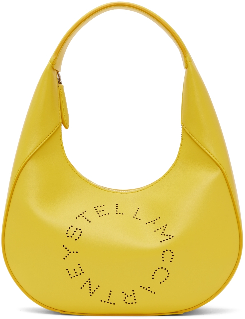 Stella McCartney Yellow Small Logo Shoulder Bag