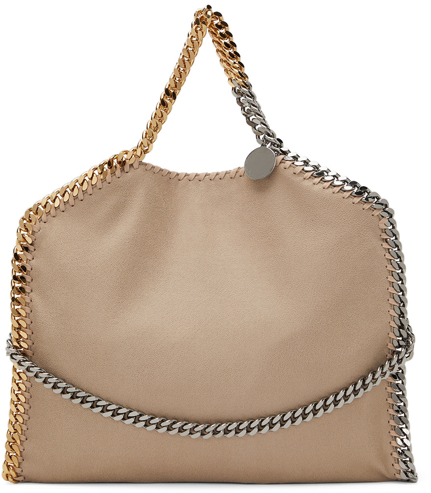 Stella McCartney Falabella Three Chain Tote Bag Natural Beige