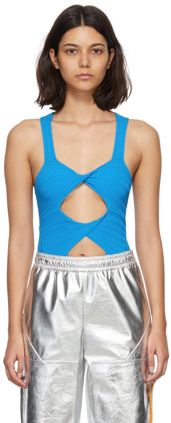 Blue Viscose Bodysuit